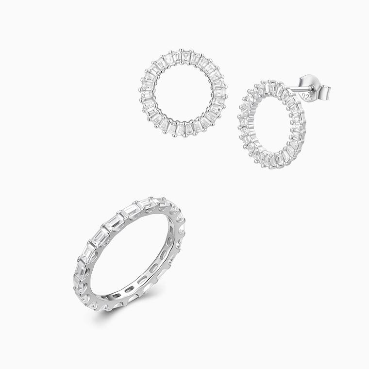 Wholesale Custom Tennis Ring & Fine Silver Jewelry Sets