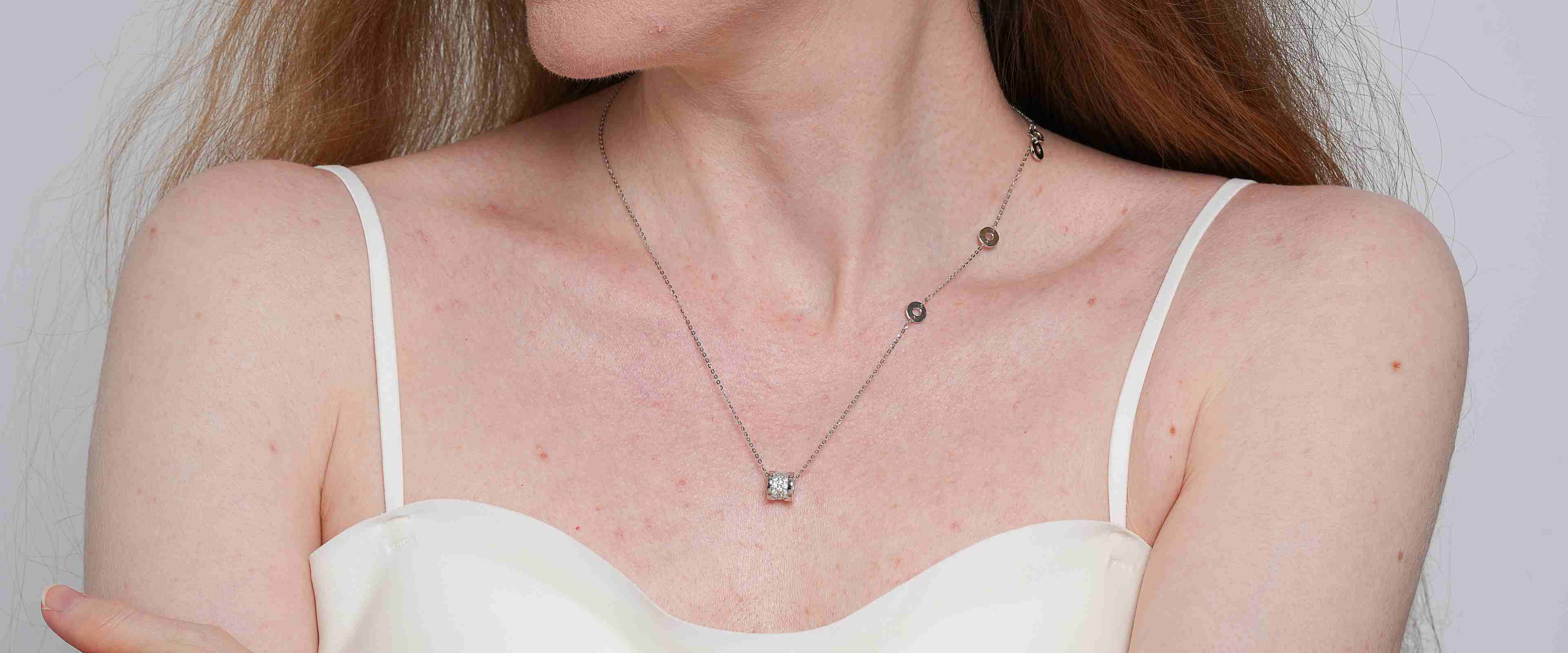 Shining Star Jewelry Women's Diamond 925 Silver Daily Simple Style Fine Necklace