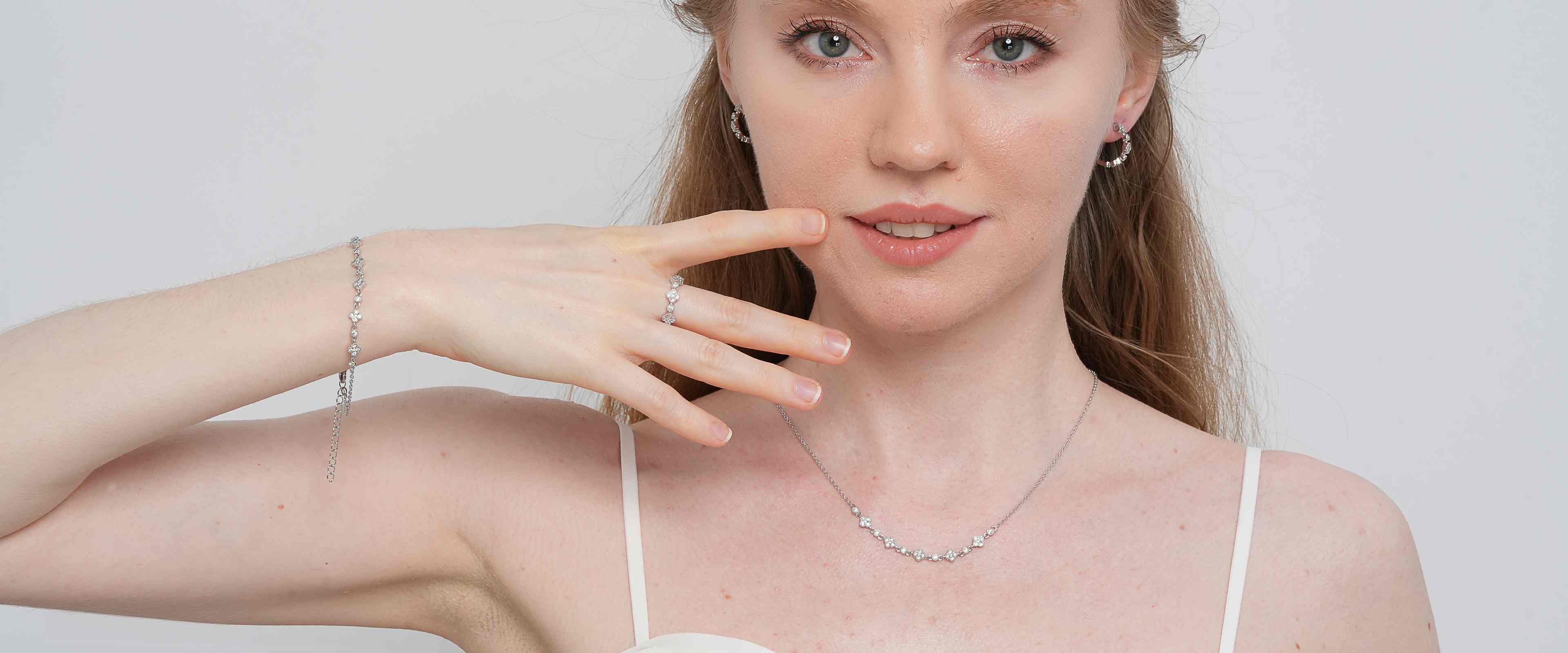 Shining Star Jewelry Cubic Zircon Flower Necklace And Ring Jewelry Set Shining Star Jewelry Cubic Zircon Flower Necklace And Ring Jewelry Set