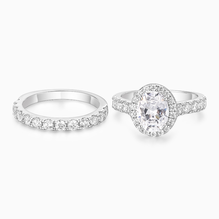 Shining Star Jewelry Halo Big Main Stone 2ct Moissanite Lover Gift Couple Rings Shining Star Jewelry Halo Big Main Stone 2ct Moissanite Lover Gift Couple Rings