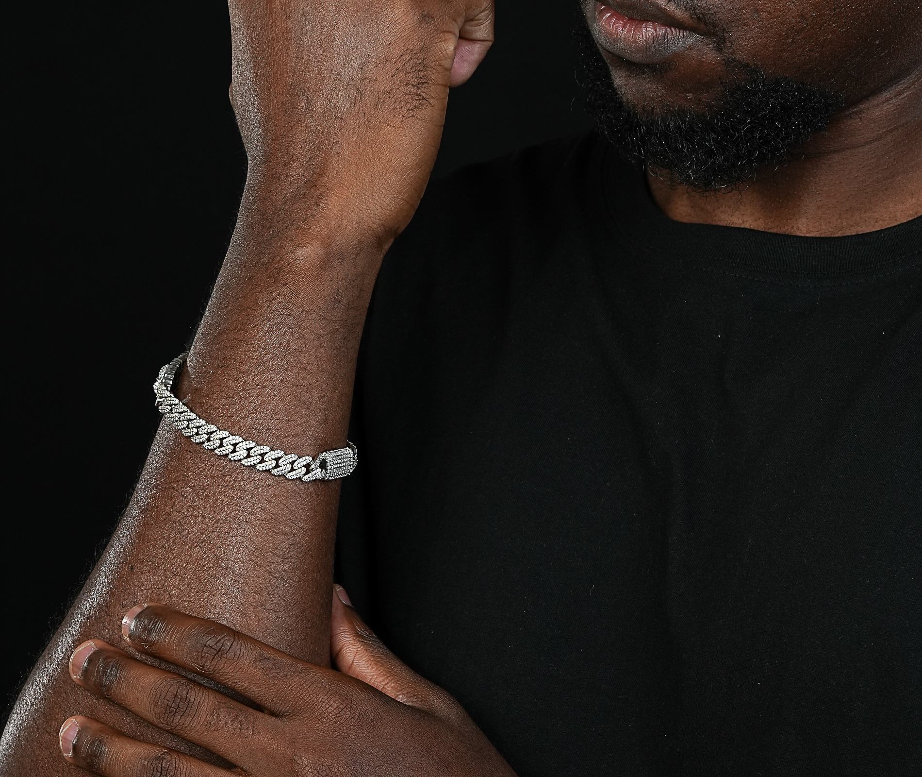 Shining Star Jewelry Charms 925 Silver Zircon Blessed Virgin Mary Cuban Bracelet Shining Star Jewelry Charms 925 Silver Zircon Blessed Virgin Mary Cuban Bracelet