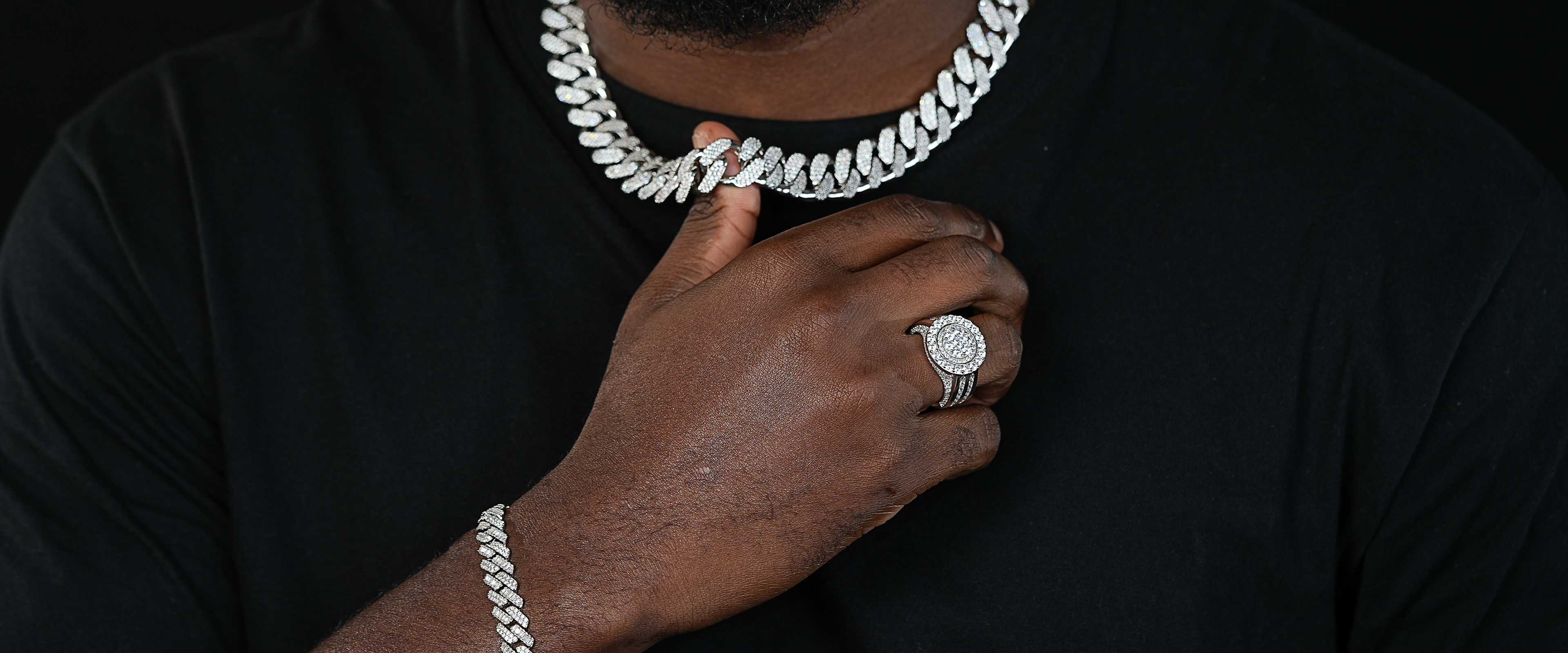 Shining Star Jewelry Fine 925 Sterling Silver Ring Mens Moissanite Diamond Rings