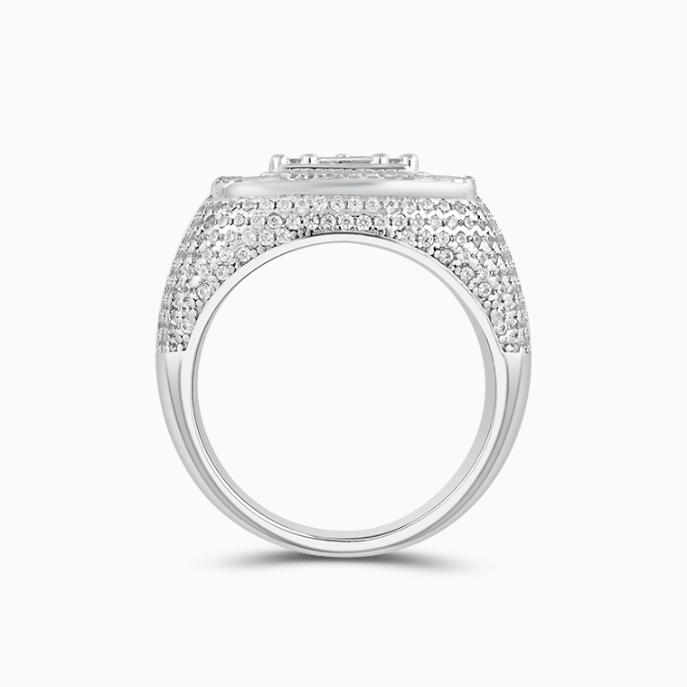 Shining Star Jewelry Square Shape Sparking Moissanite Hip Hop Classic Men Ring
