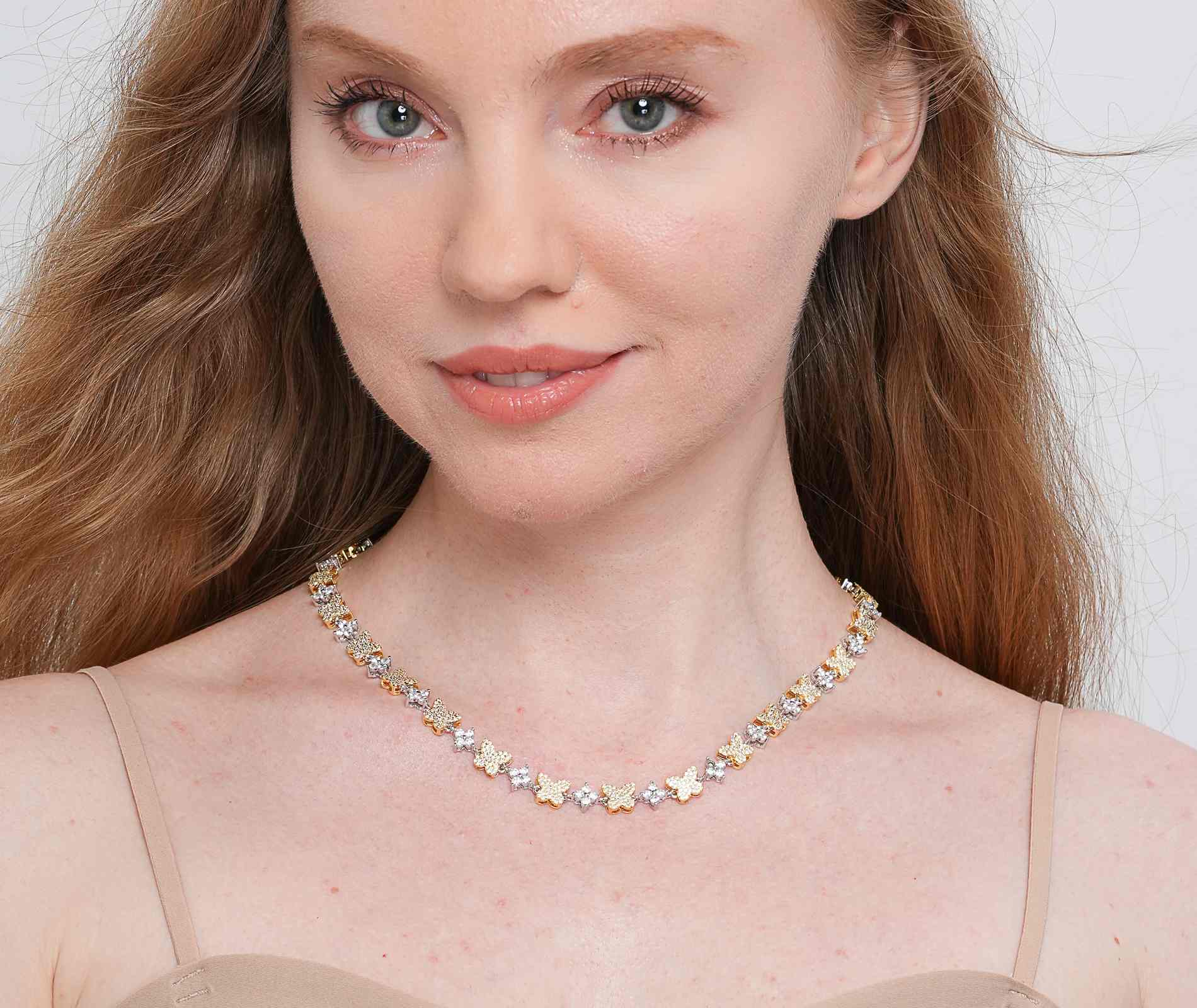 Shining Star Jewelry Fashion Trend Iced Out Zircon Women's Butterfly Necklace Shining Star Jewelry Fashion Trend Iced Out Zircon Women's Butterfly Necklace