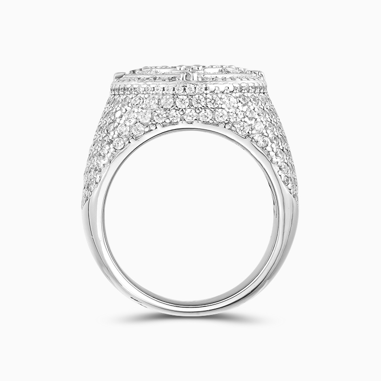 Shining Star Jewelry New Arrival VVS Moissanite Compass Pattern Fashion Men Ring