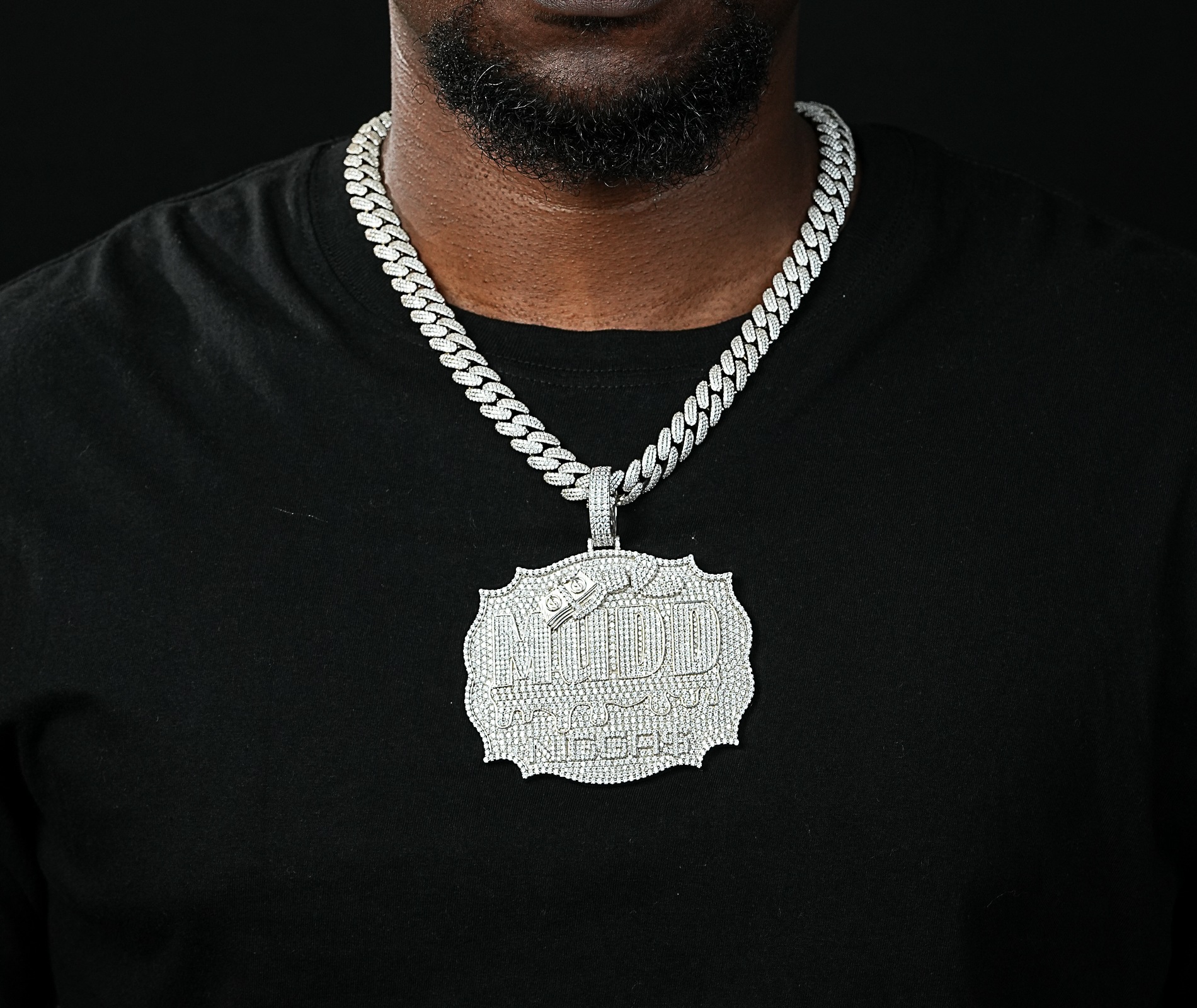 Shining Star Jewelry Custom Hip Hop Punk Style Iced Out Diamond Letter Pendant