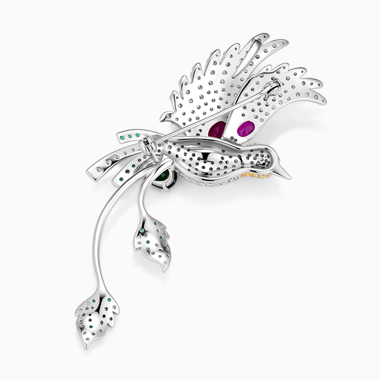 925 sterling silver women's brooch | Moissanite hip hop jewelry | Cvd hip hop jewelry