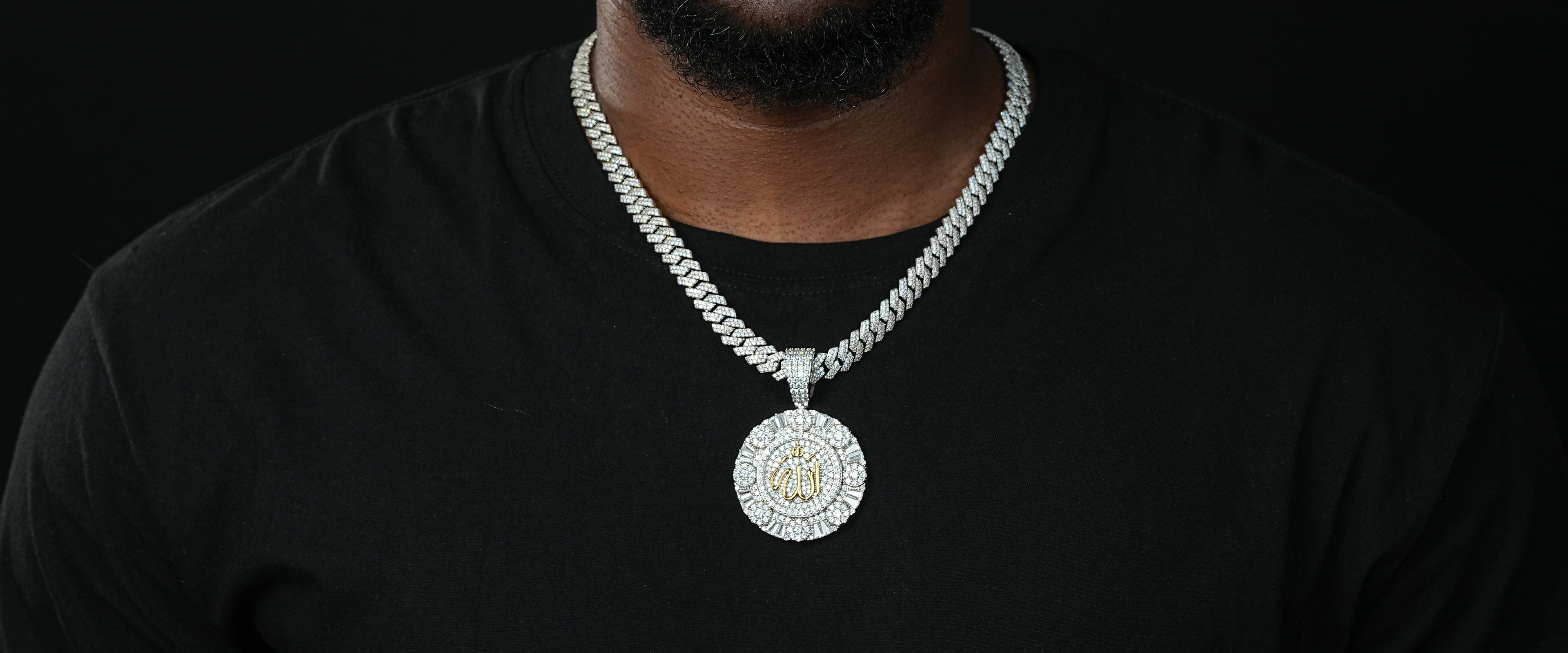 Shining Star Jewelry Wholesale Moissanite Men Boy Jewelry Islamic Allah Pendant