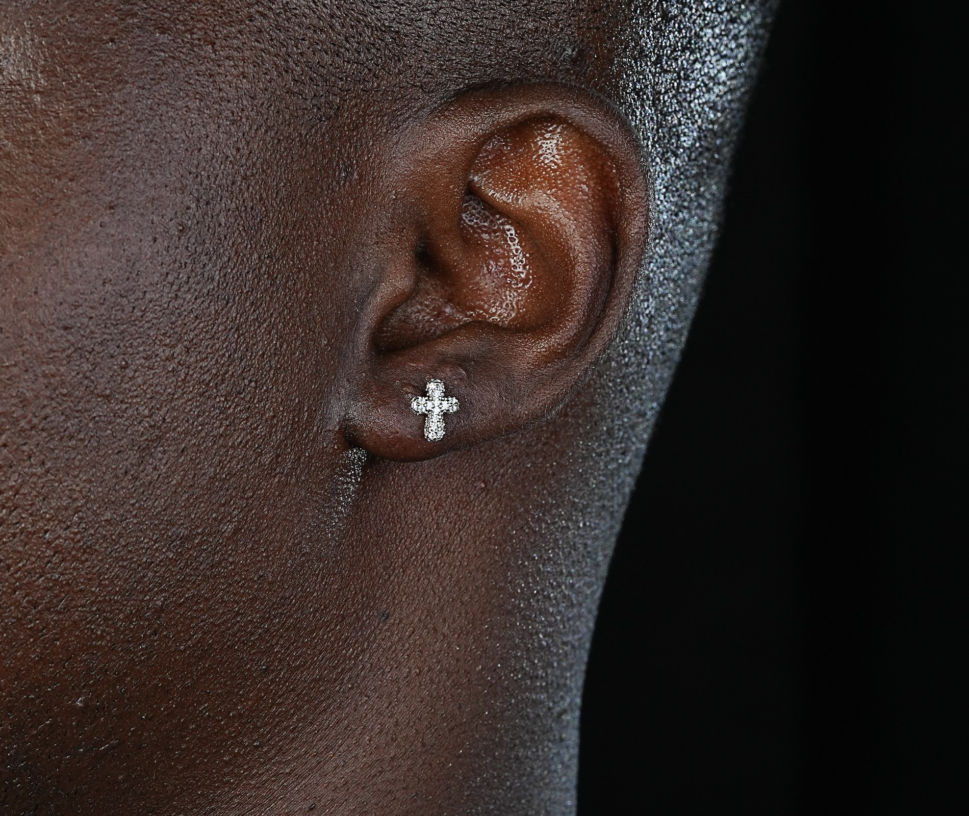 Shining Star Jewelry Simple Style Micro Pave 5A Zircon Cross Minimalist Earrings