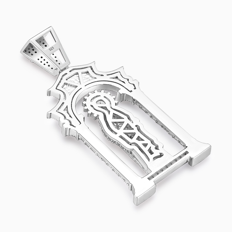 Shining Star Jewelry VVS Moissanite Iced Out 925 Silver San Judas Tadeo Pendant