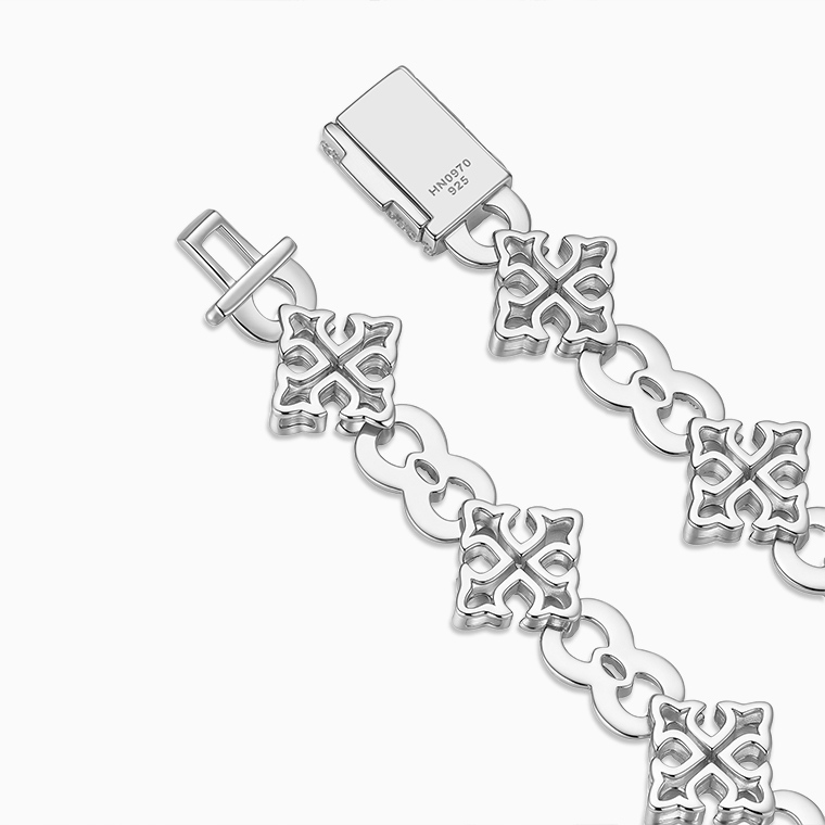 Shining Star Jewelry Hip Hop Moissanite Sapphire Hollow Cross Infinity Bracele Shining Star Jewelry Hip Hop Moissanite Sapphire Hollow Cross Infinity Bracele