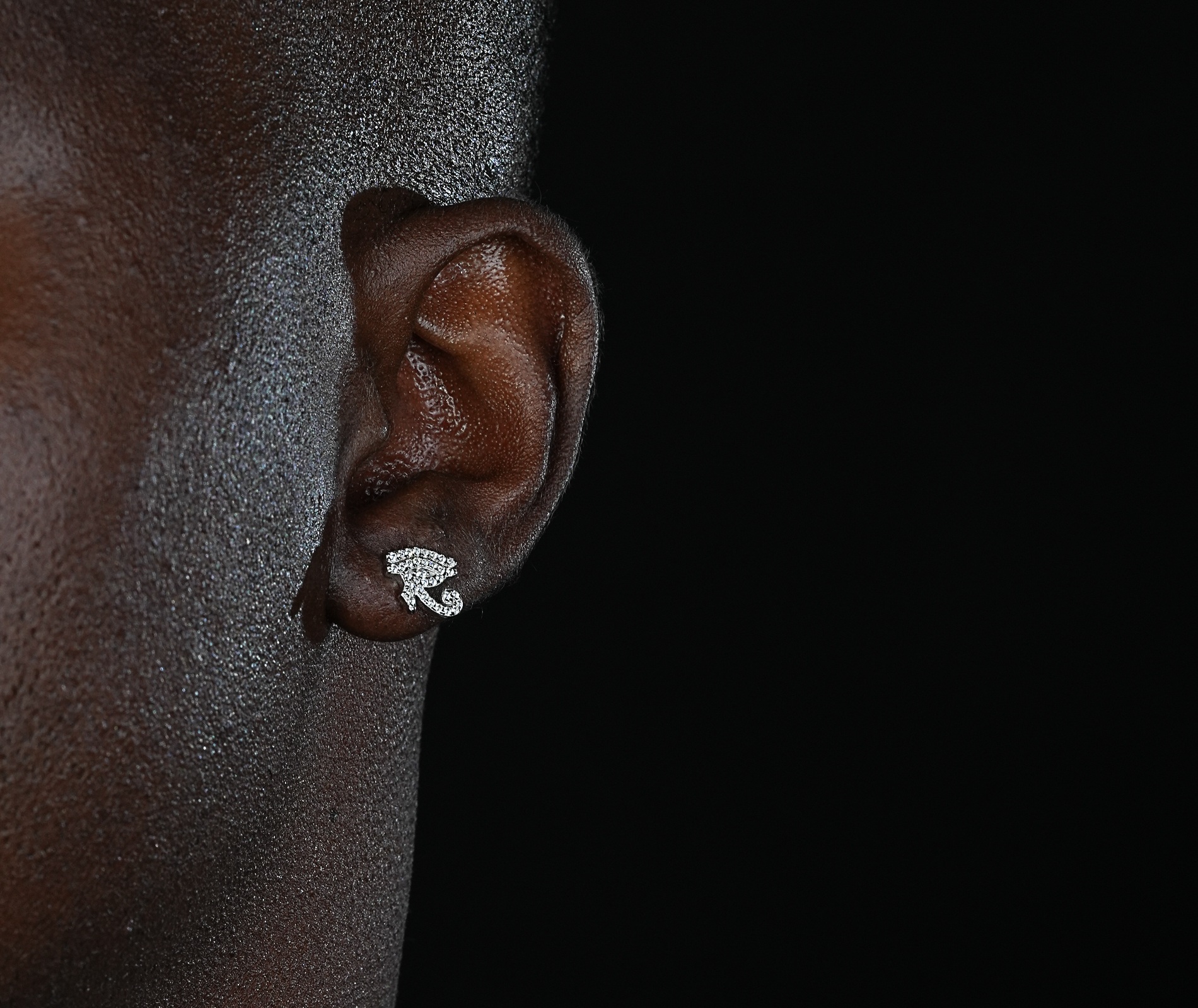 Shining Star Jewelry New Design Hip Hop Mens Moissanite 925 Silver Eye Earrings