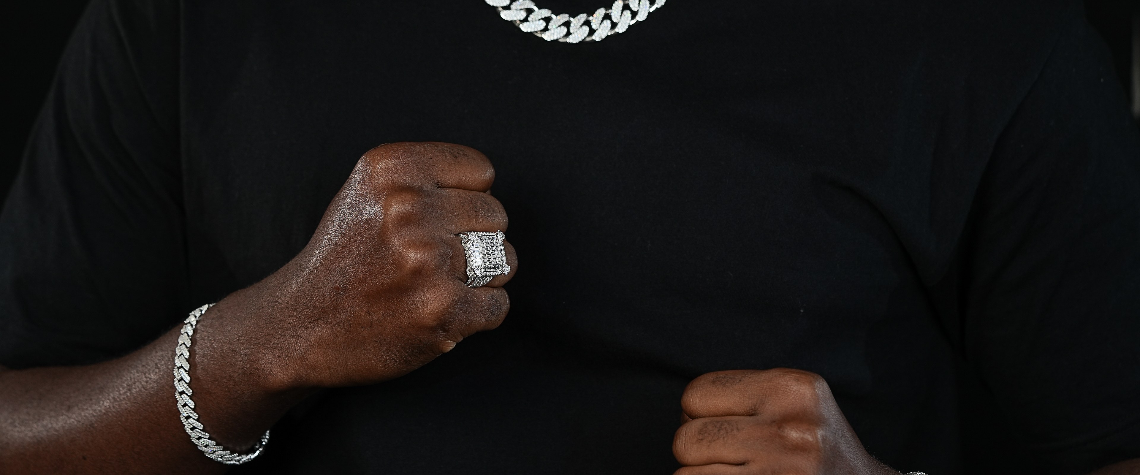 Shining Star Jewelry Baguette Cut Diamond Hip Hop Punk Style Men Big Chunky Ring