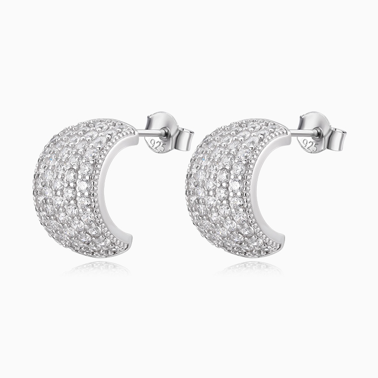 Shining Star Jewelry Charming Full Diamond Zircon Iced Out Women's Stud Earrings
