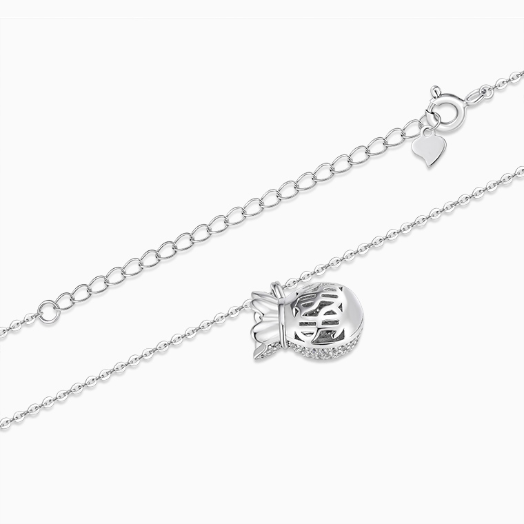 Shining Star Jewelry Adjustable Zircon Dollar Sign Purse Pendant Fine Necklace