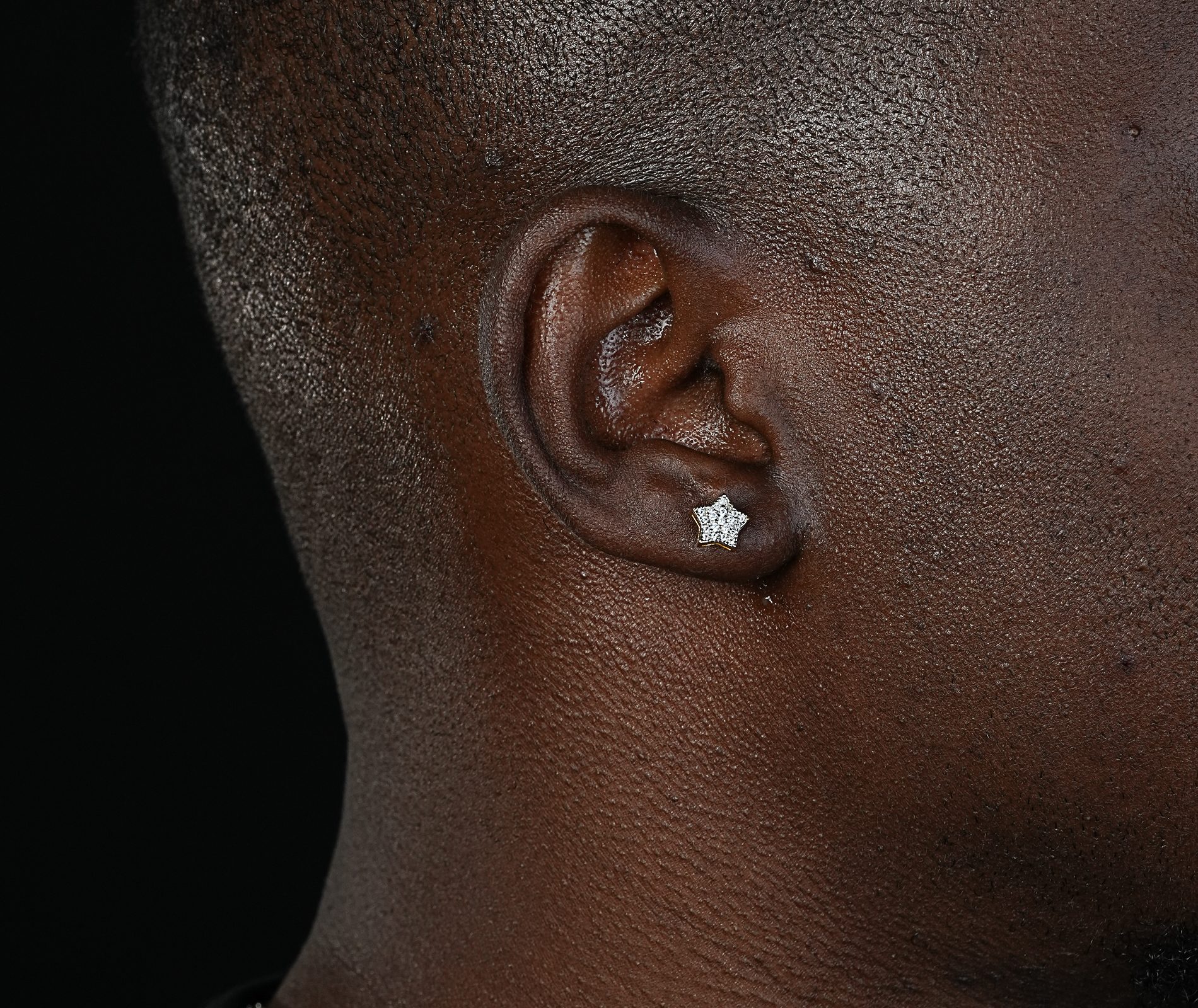 Shining Star Jewelry Fashion Exquisite Moissanite Sparkling Star Stud Earrings