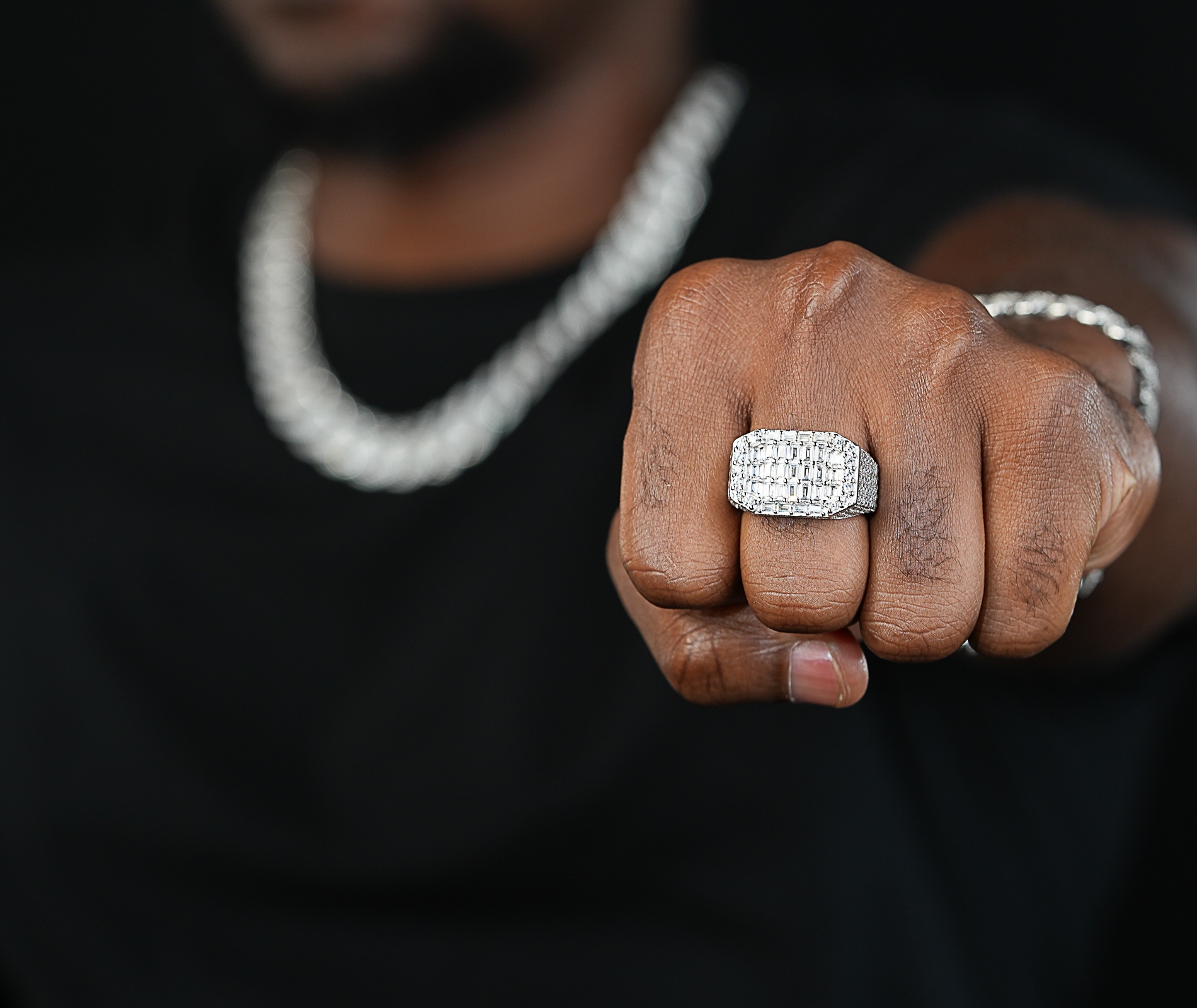 Shining Star Jewelry Hip Hop Mens Rectangle full cubic Zirconia iced Out Ring