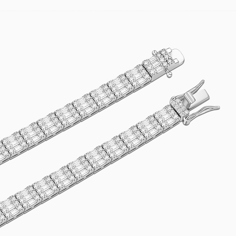 Shining Star Jewelry Hip Hop Fashion Baguette Iced Out Women's Tennis Bracelet