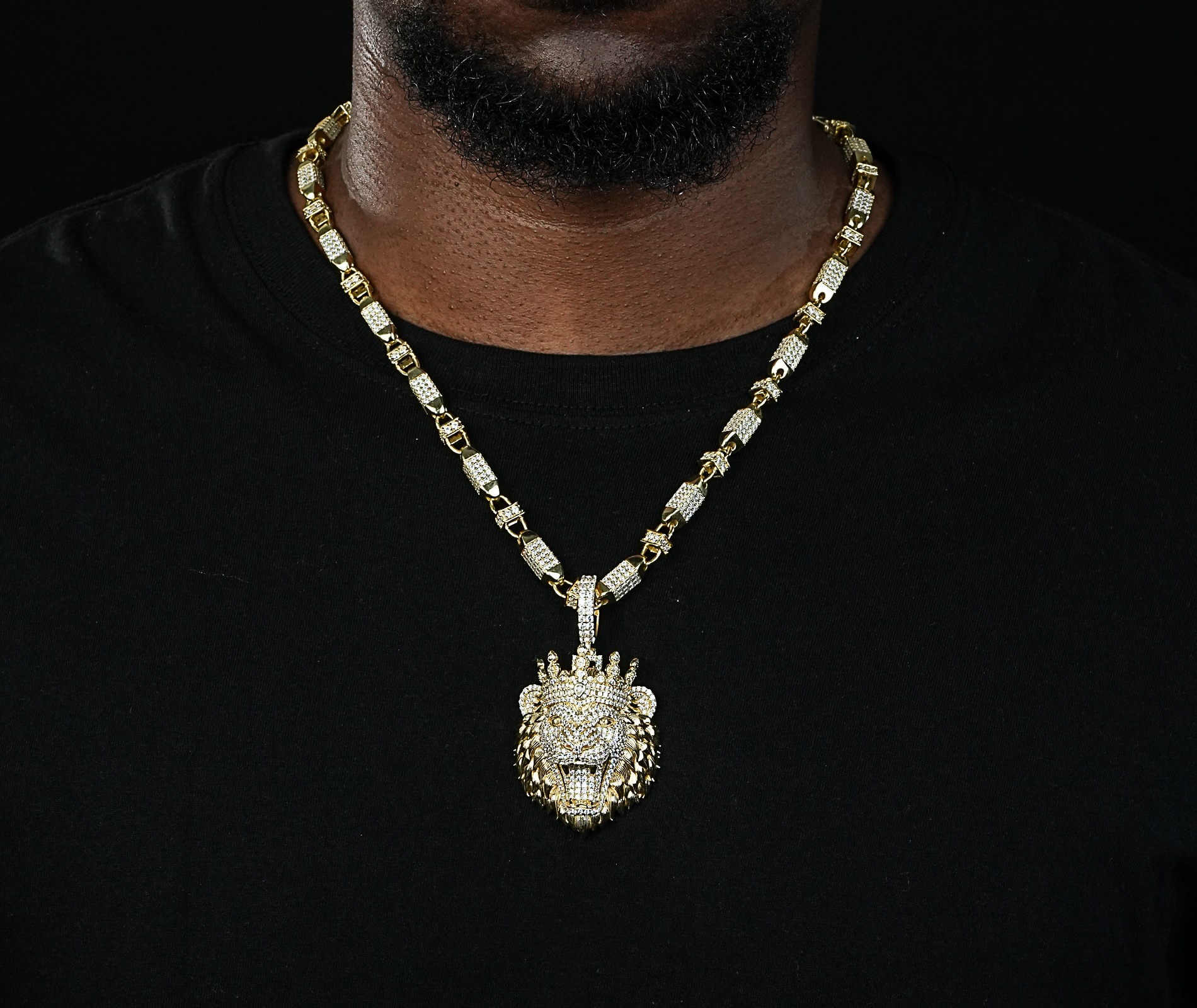 Shining Star Jewelry Hip Hop Jewelry Moissanite Diamond Lion King Pendant Shining Star Jewelry Hip Hop Jewelry Moissanite Diamond Lion King Pendant