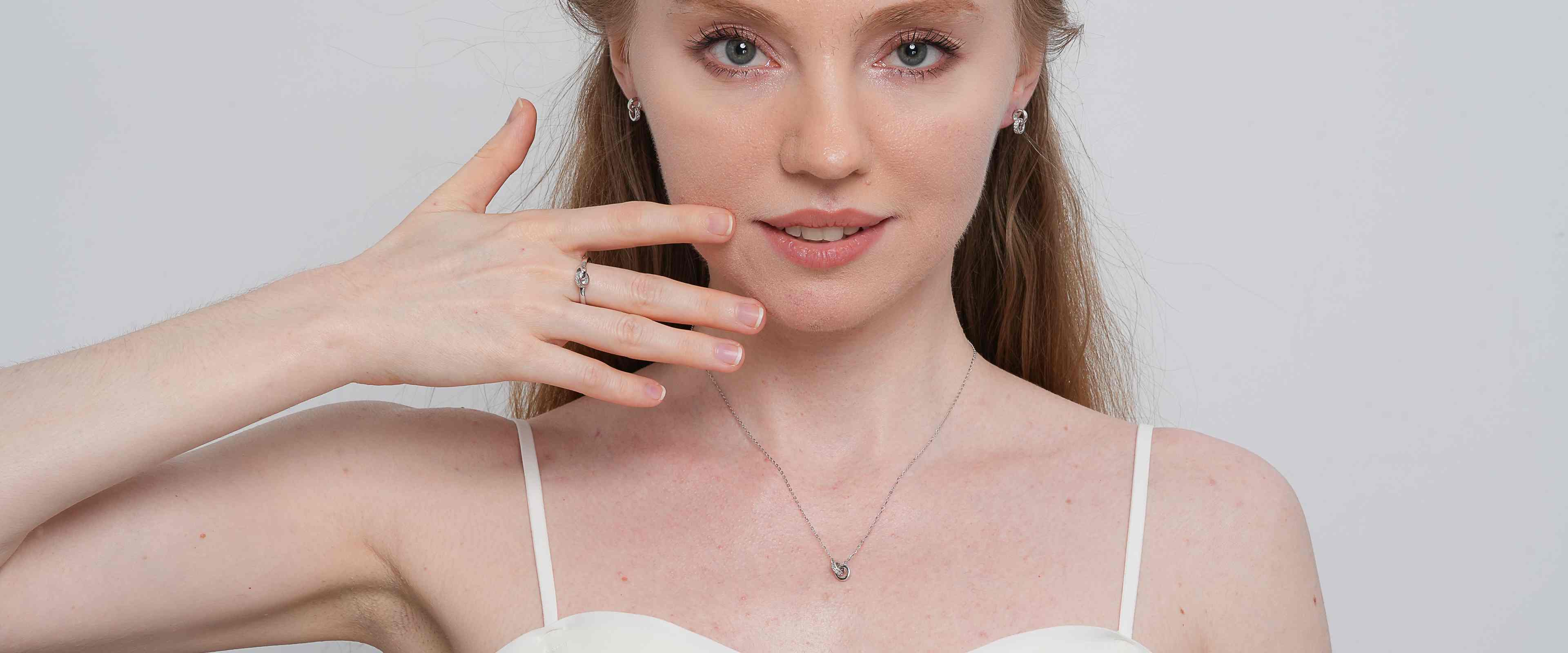 Shining Star Jewelry Hot Selling 925 Silver Moissanite Necklace Ring Jewelry Set Shining Star Jewelry Hot Selling 925 Silver Moissanite Necklace Ring Jewelry Set