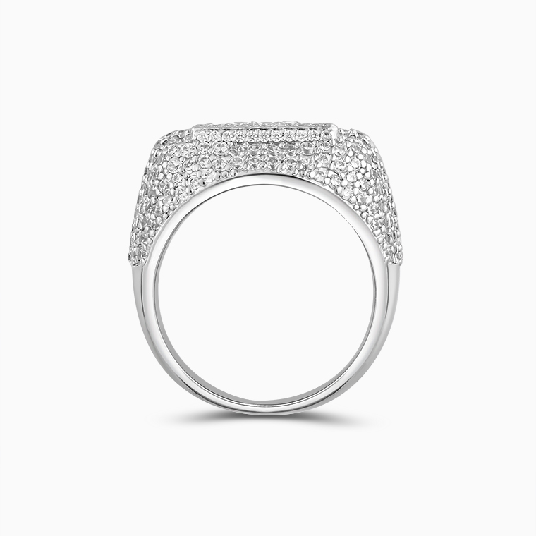Shining Star Jewelry Hip Hop Classic Style Sterling Silver Zircon Iced Out Ring