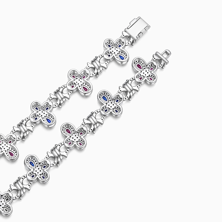 Shining Star Jewelry Diamond Gemstone Multicolor Iced Out Necklace Shining Star Jewelry Diamond Gemstone Multicolor Iced Out Necklace