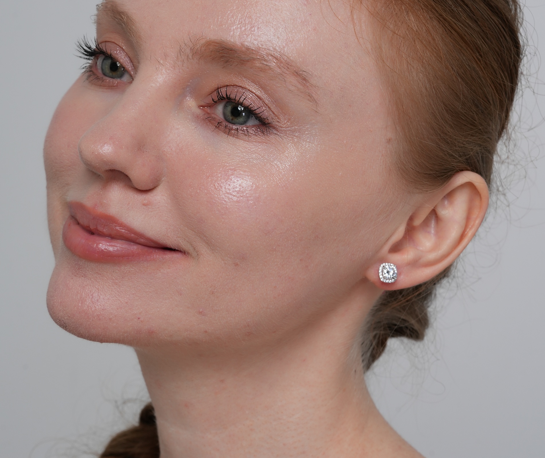 Shining Star Jewelry Luxury Moissanite S925 Halo Stud Earrings For Women