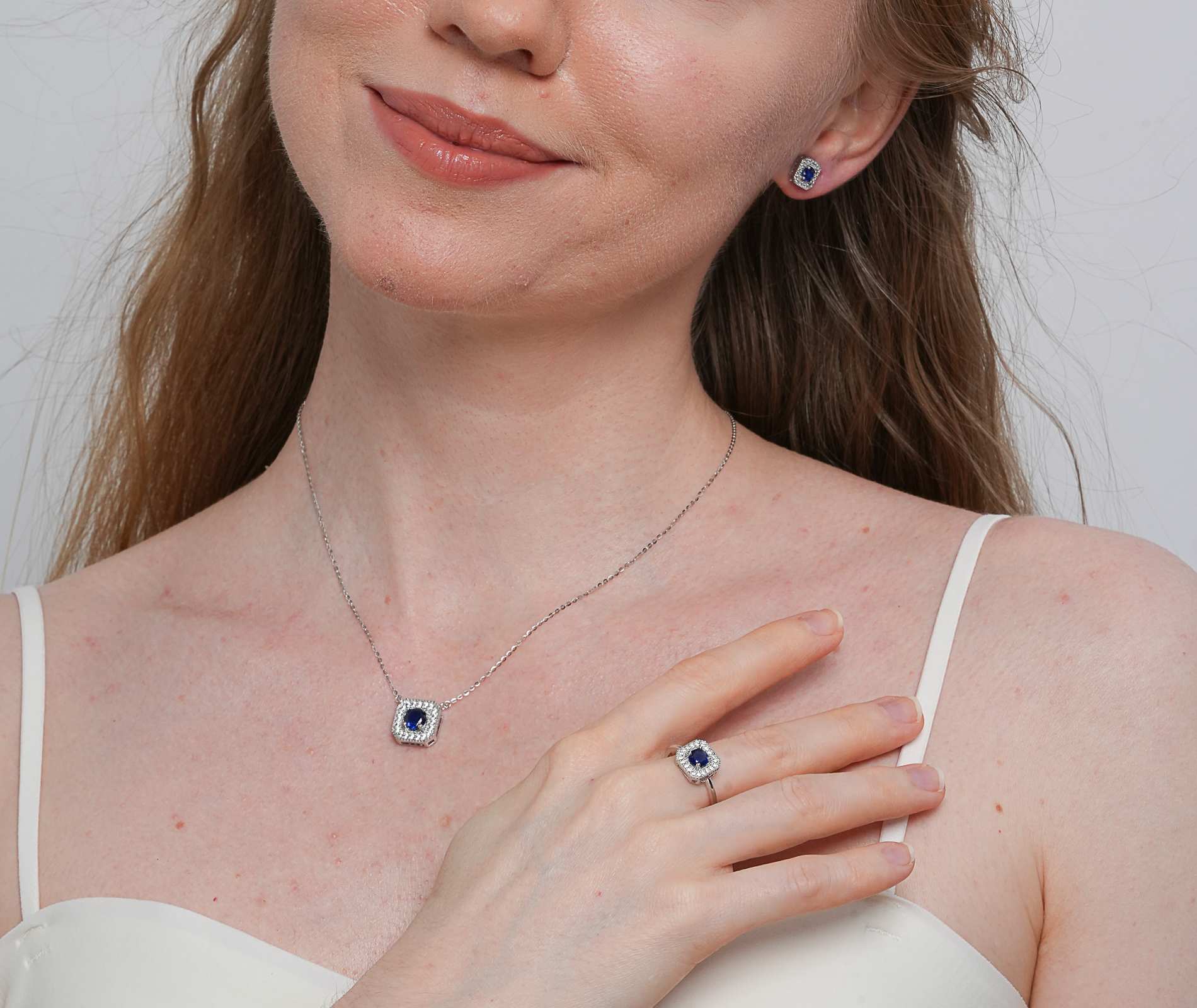 Shining Star Jewelry Cubic Zircon 925 Silver Bridal Jewelry Sets For Women