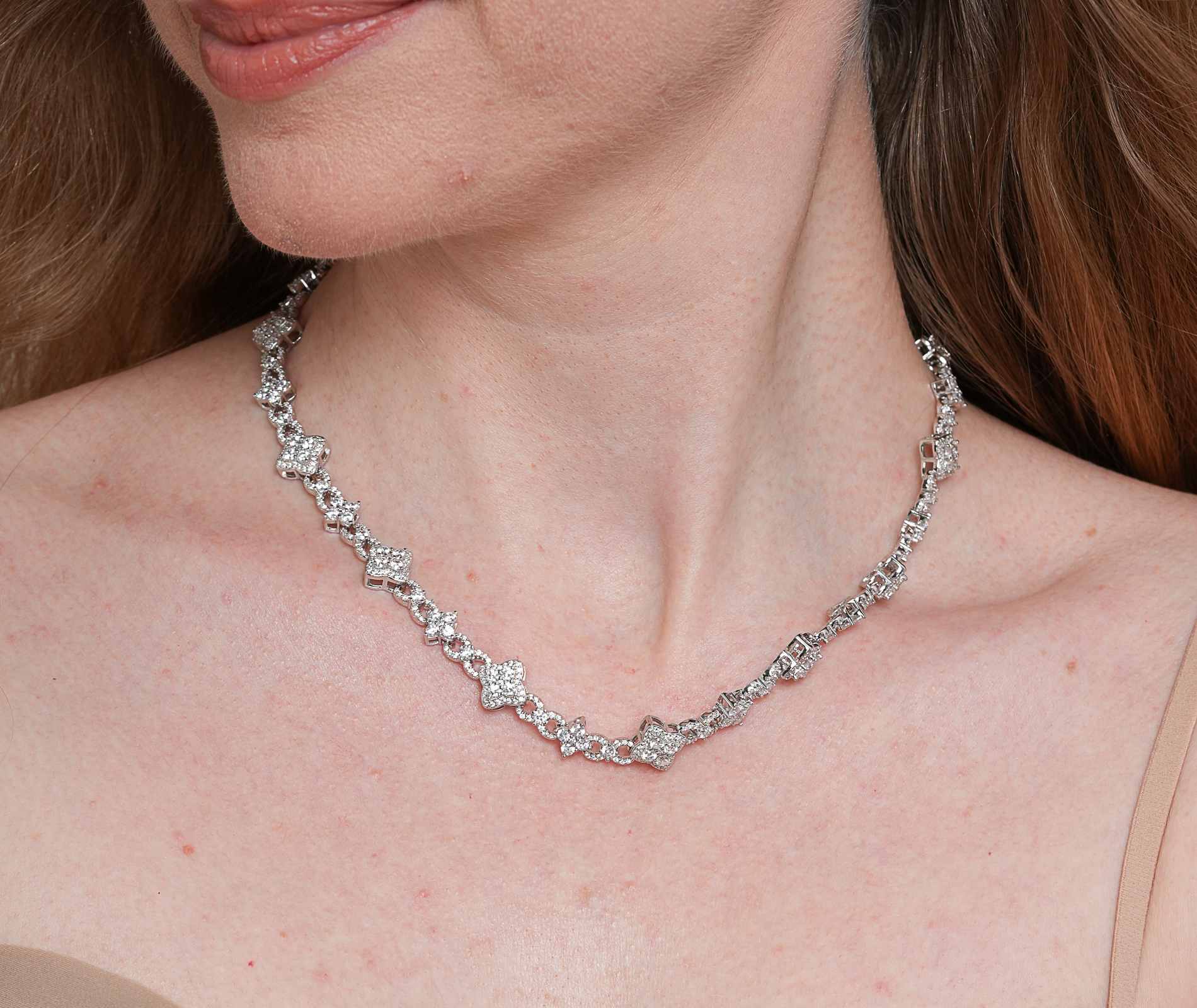 Shining Star Jewelry Hiphop Iced Out CZ Four Leaf Clover Infinity Necklace Women Shining Star Jewelry Hiphop Iced Out CZ Four Leaf Clover Infinity Necklace Women