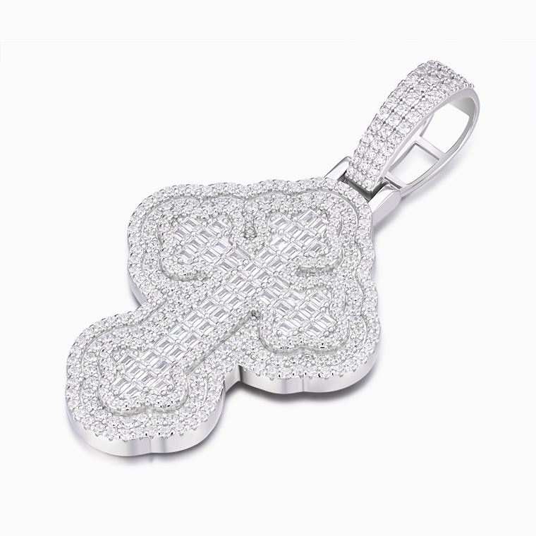 Shining Star Jewelry 1/1.5/2 Inch Vvs Diamond Moissanite Cross Pendant