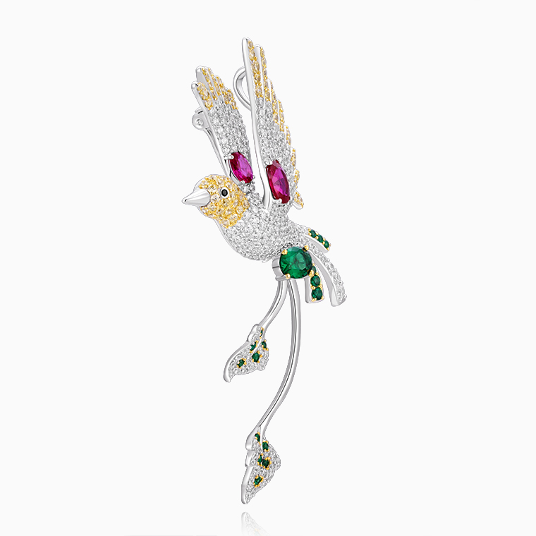 925 sterling silver women's brooch | Moissanite hip hop jewelry | Cvd hip hop jewelry