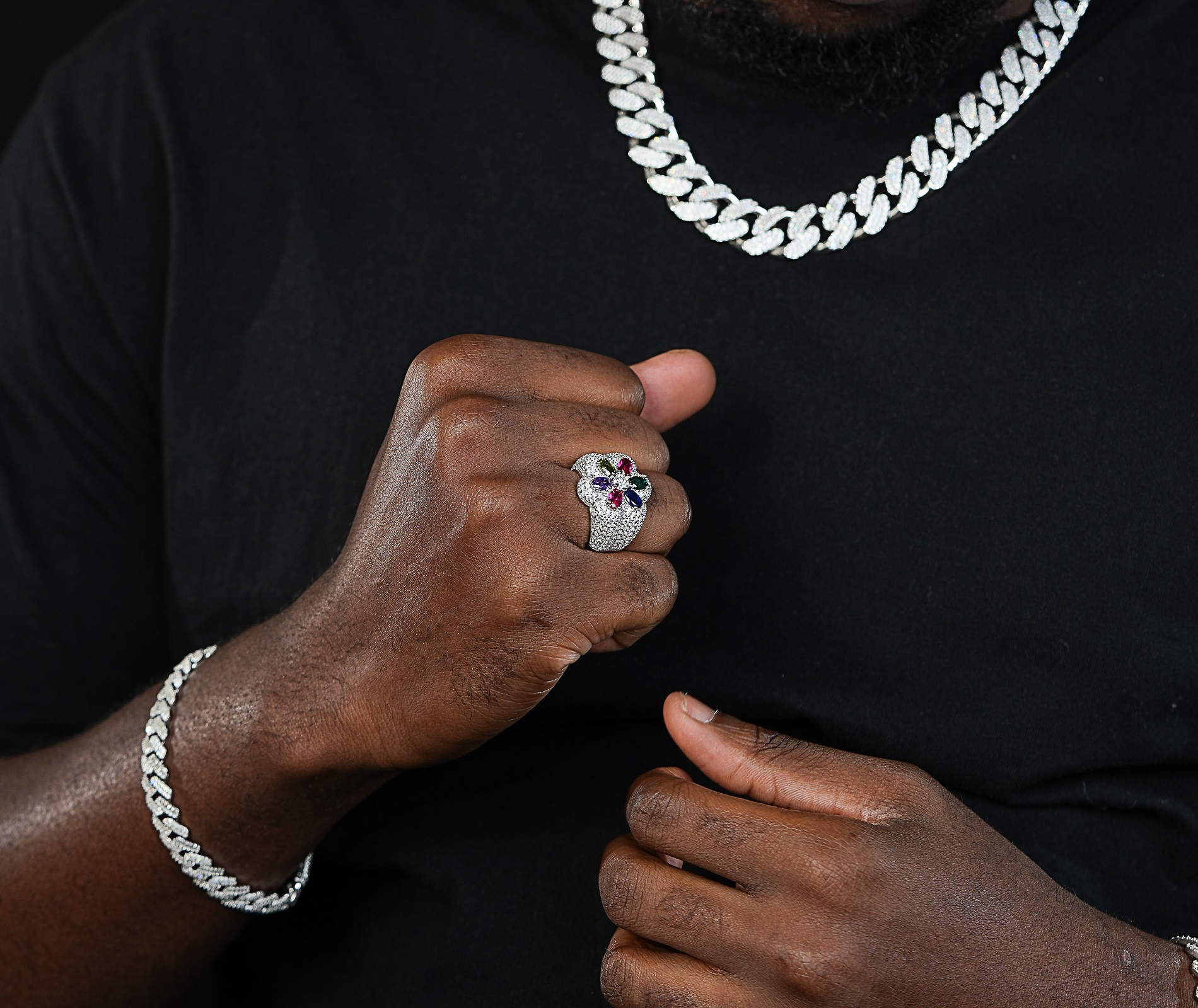 Shining Star Jewelry Mens Flower Rings 925 Sterling Silver Colorful Ring Jewelry Shining Star Jewelry Mens Flower Rings 925 Sterling Silver Colorful Ring Jewelry