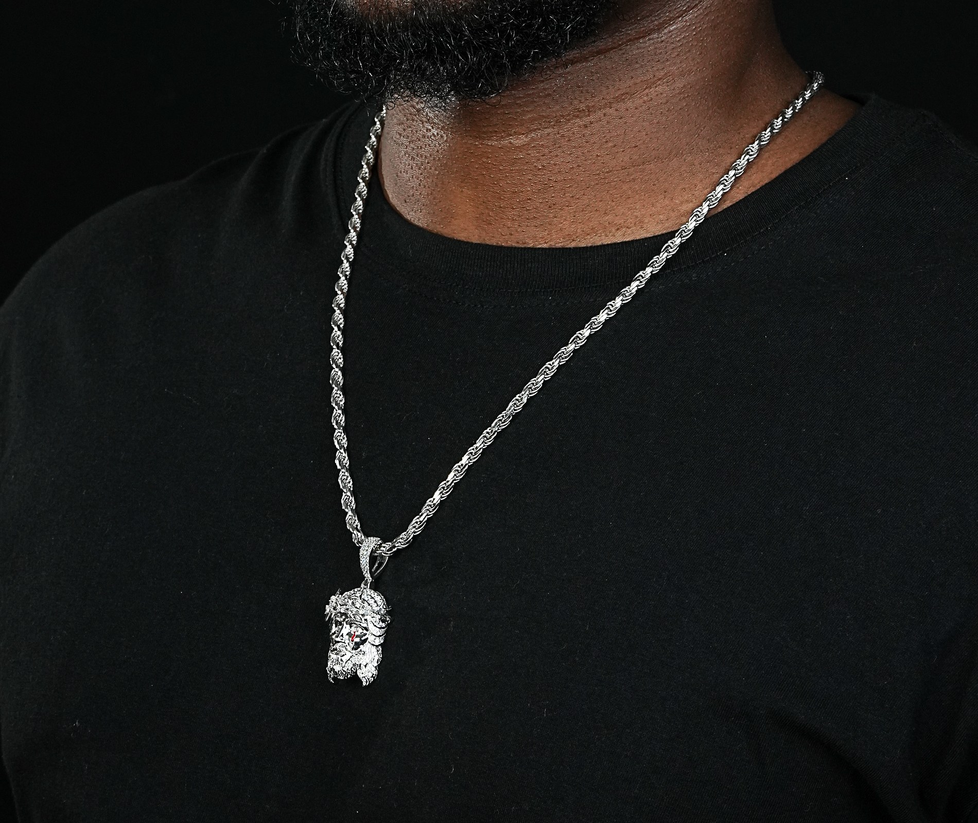 Shining Star Jewelry Trendy Charm Hip Hop 925 Silver Moissanite Jesus Pendant Shining Star Jewelry Trendy Charm Hip Hop 925 Silver Moissanite Jesus Pendant