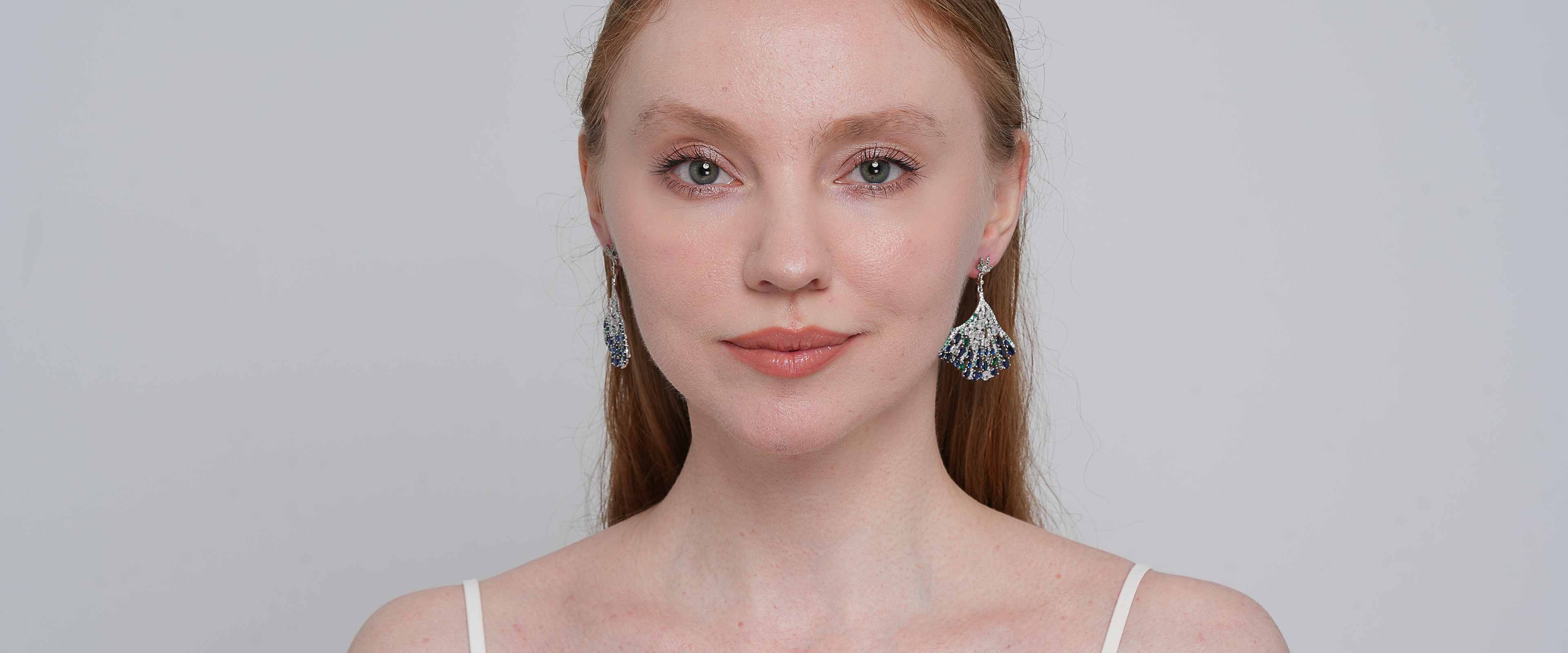 Shining Star Jewelry Luxury Iced Out Colored Zircon Peacock Tail Dangle Earrings