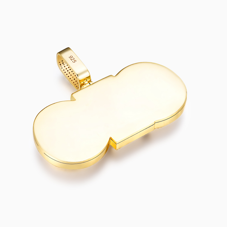 Shining Star Jewelry Custom Mens Gold Plated Zircon Solid Initials CEO Pendant