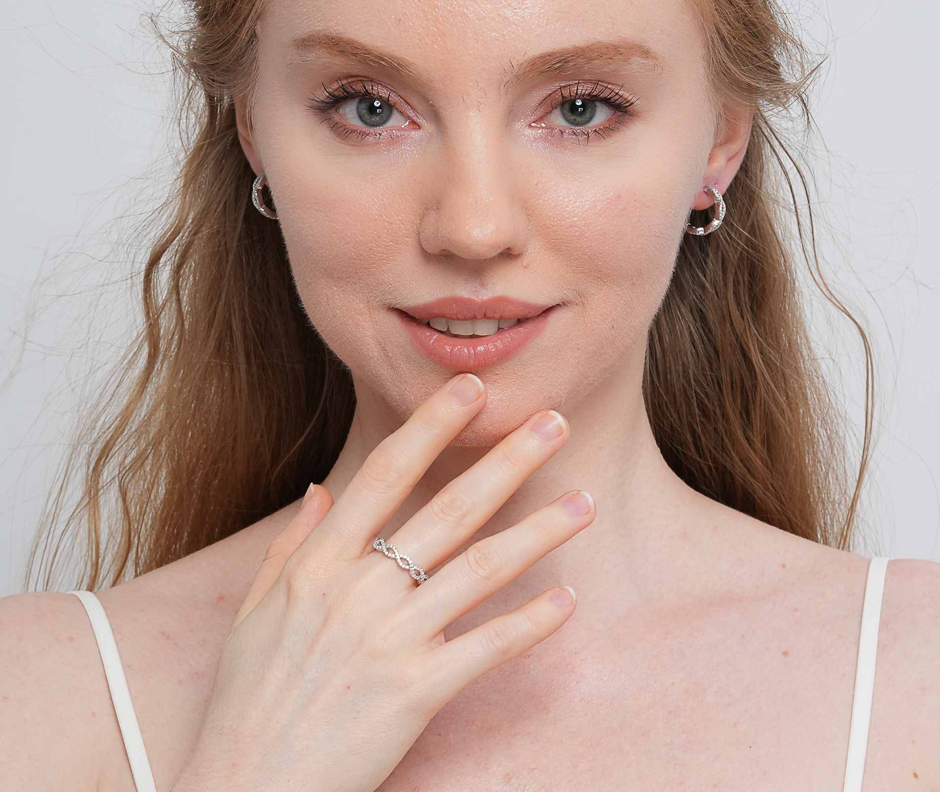 Shining Star Jewelry Zircon Wedding Jewelry Huggies Earrings Ring Jewelry Set