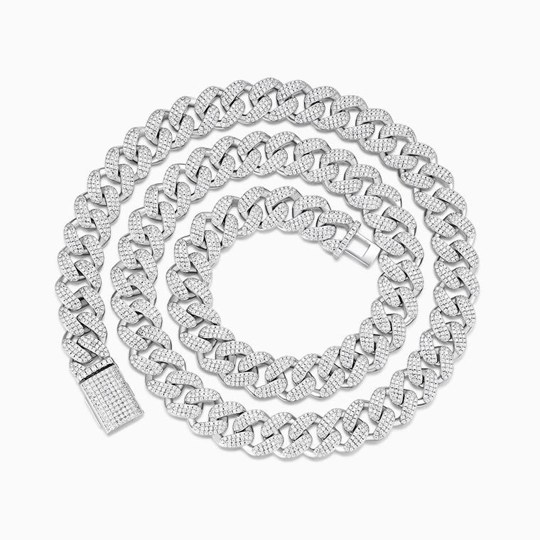 Shining Star Jewelry Wholesale White Gold Moissanite Thin 11mm Miami Cuban Chain