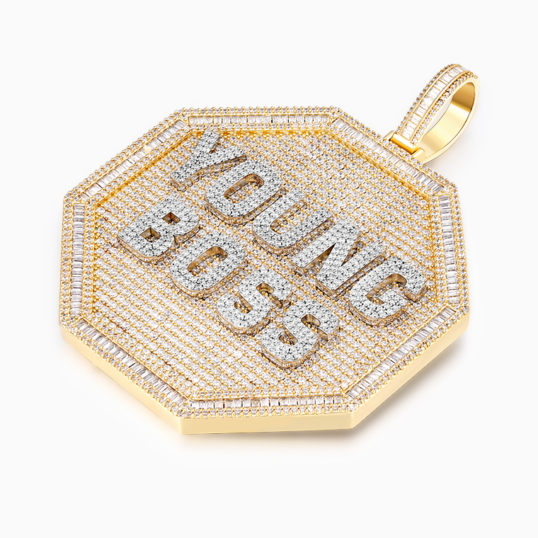 Shining Star Jewelry Custom Hip Hop Iced Out Cubic Zirconia Solid Letter Pendant Shining Star Jewelry Custom Hip Hop Iced Out Cubic Zirconia Solid Letter Pendant