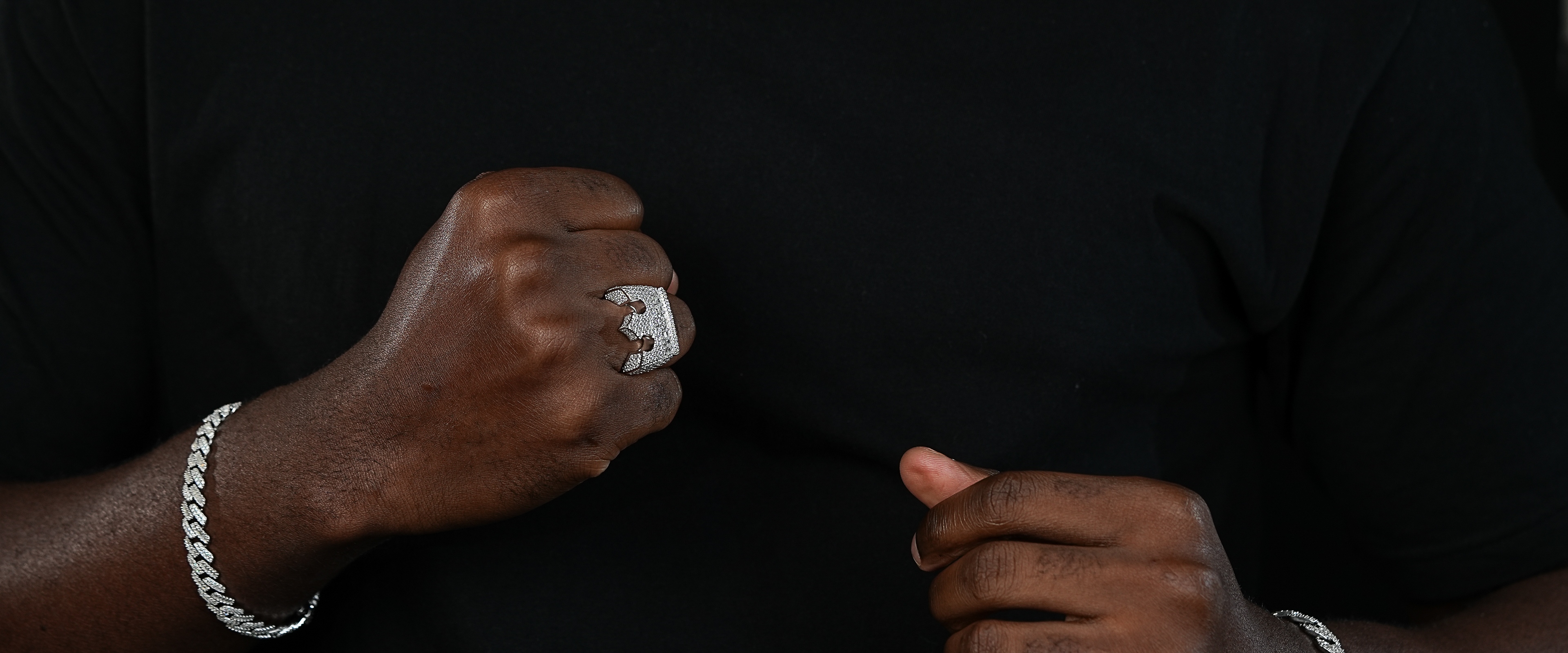 Shining Star Jewelry New Trend Hip Hop Mens Zircon 925 Silver Iced Out King Ring