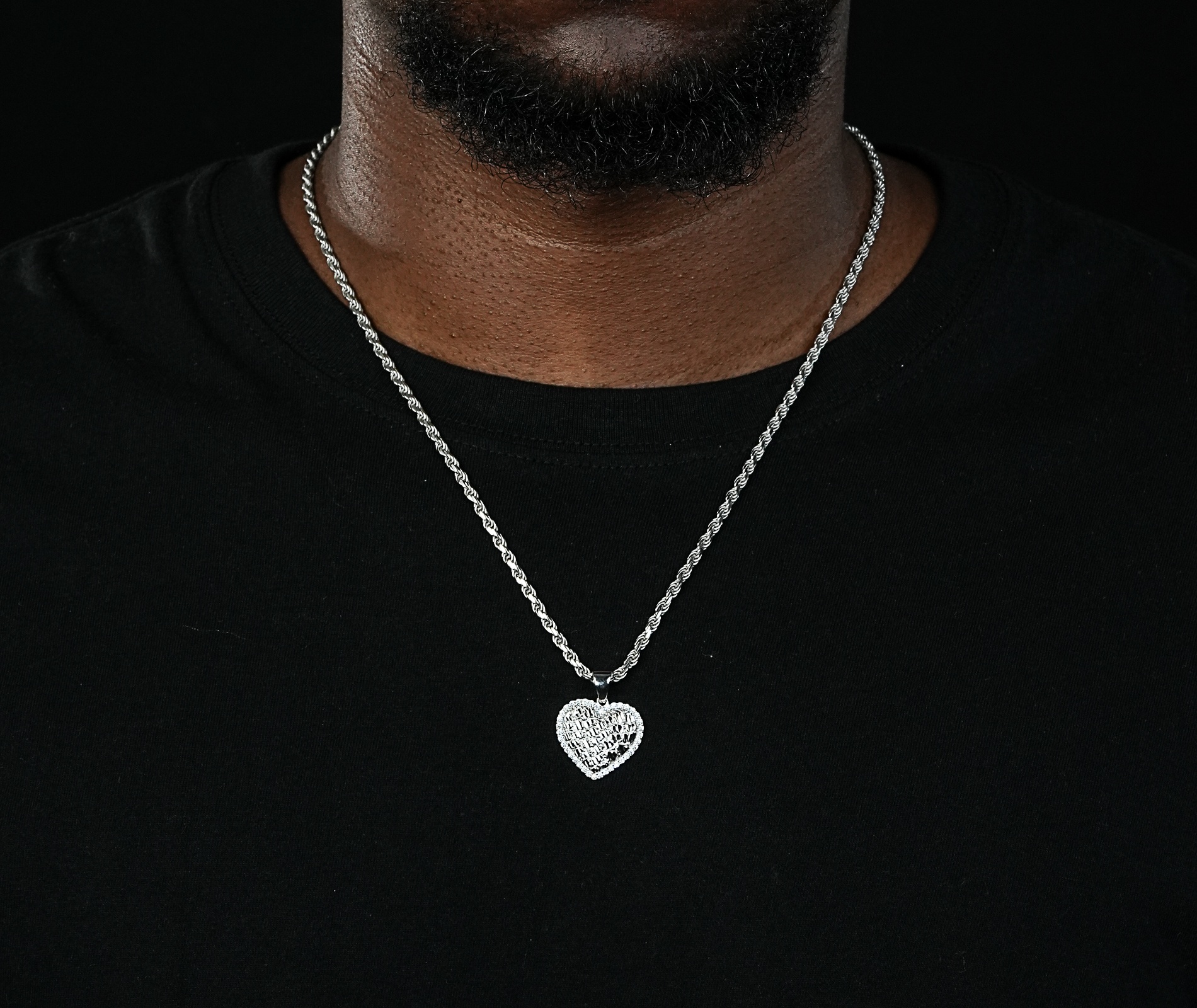 Shining Star Jewelry Manufacturer Wholesale Nugget Heart Cz Pendant