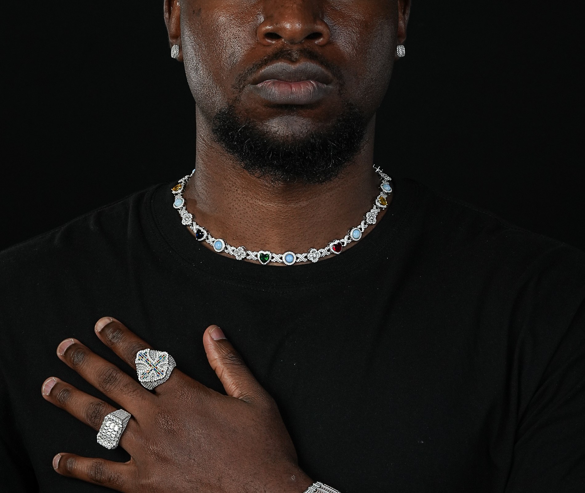 Shining Star Jewelry Luxurious Four Leaf Clover Opal Moissanite Infinity Necklace