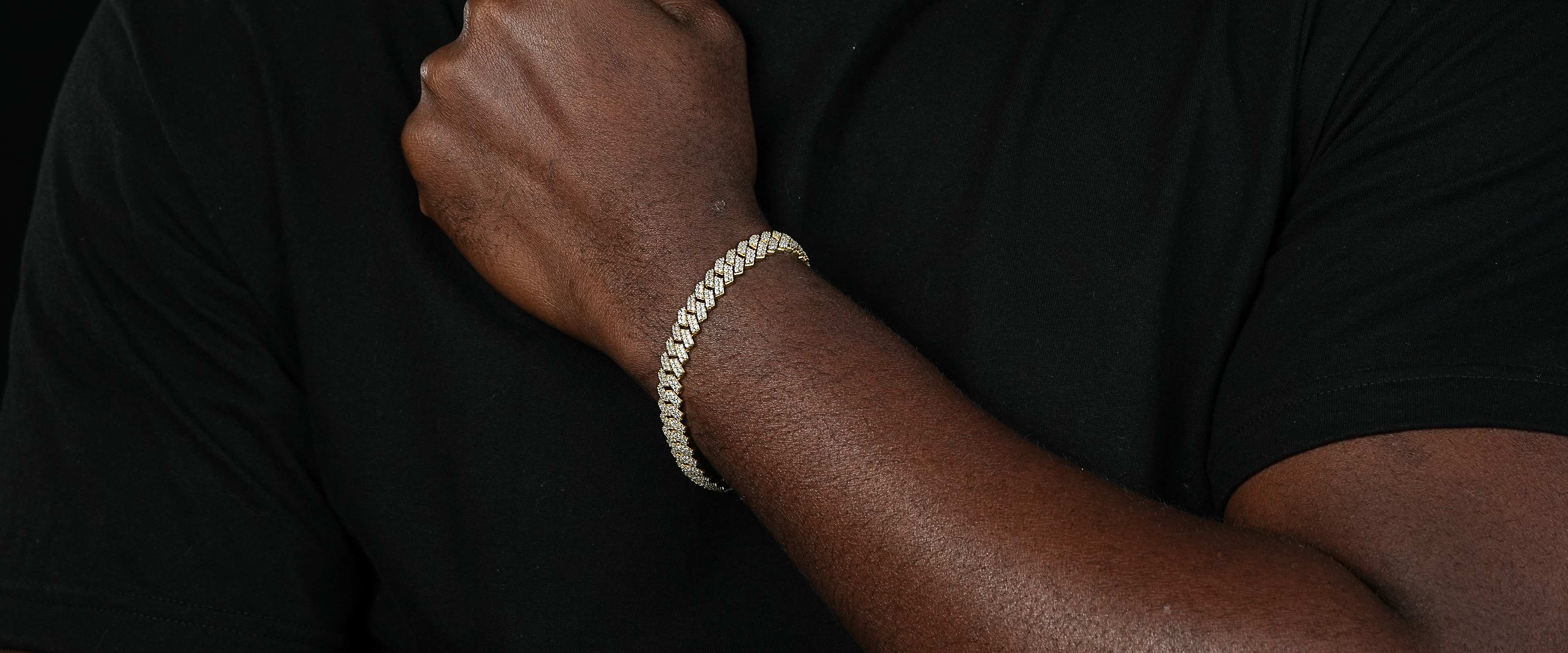 Shining Star Jewelry Hip Hop Fashion Trend 14K Gold Plated Miami Cuban Bracelet