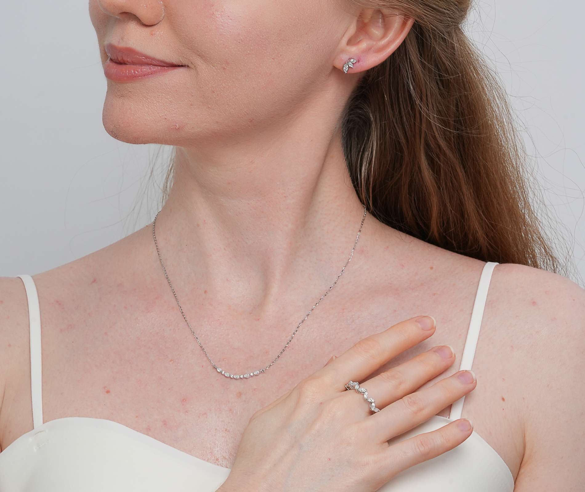 Shining Star Jewelry Luxury 925 Silver Vvs Moissanite Wedding Set For Women