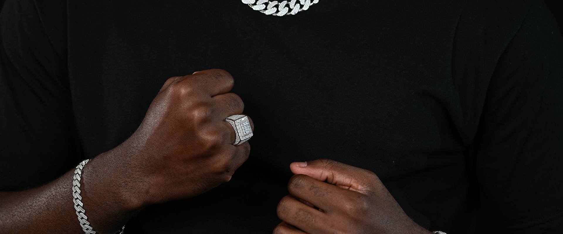 Shining Star Jewelry Mens D VVS Clarity Moissanite Square Shape Layer Ring