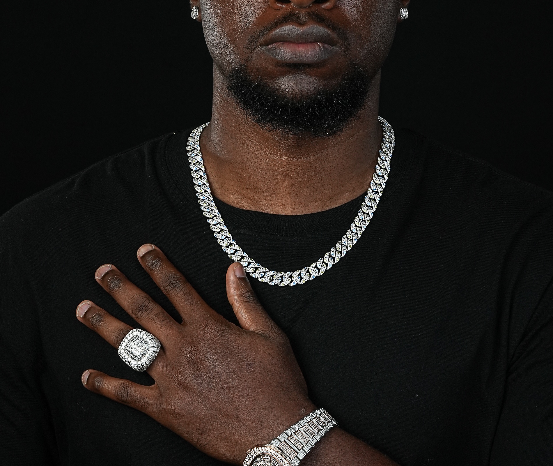 Shining Star Jewelry 8mm 10mm 12mm 14mm Moissanite Miami Cuban Link Chain