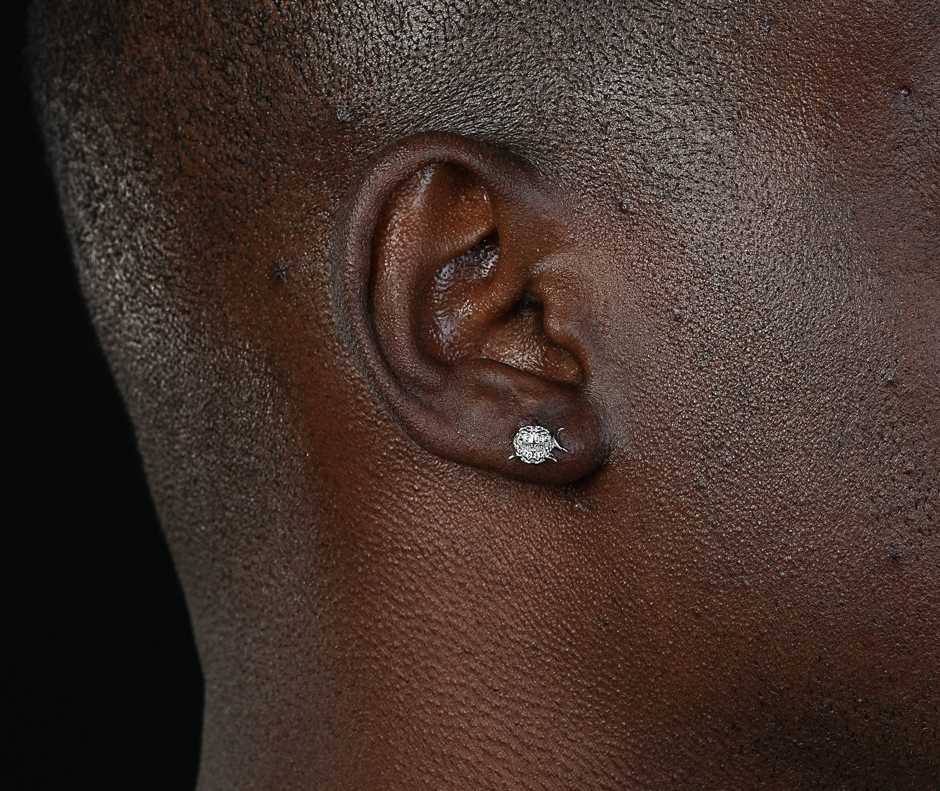 Shining Star Jewelry New Arrival Hip Hop Mens VVS Moissanite Shark Stud Earrings