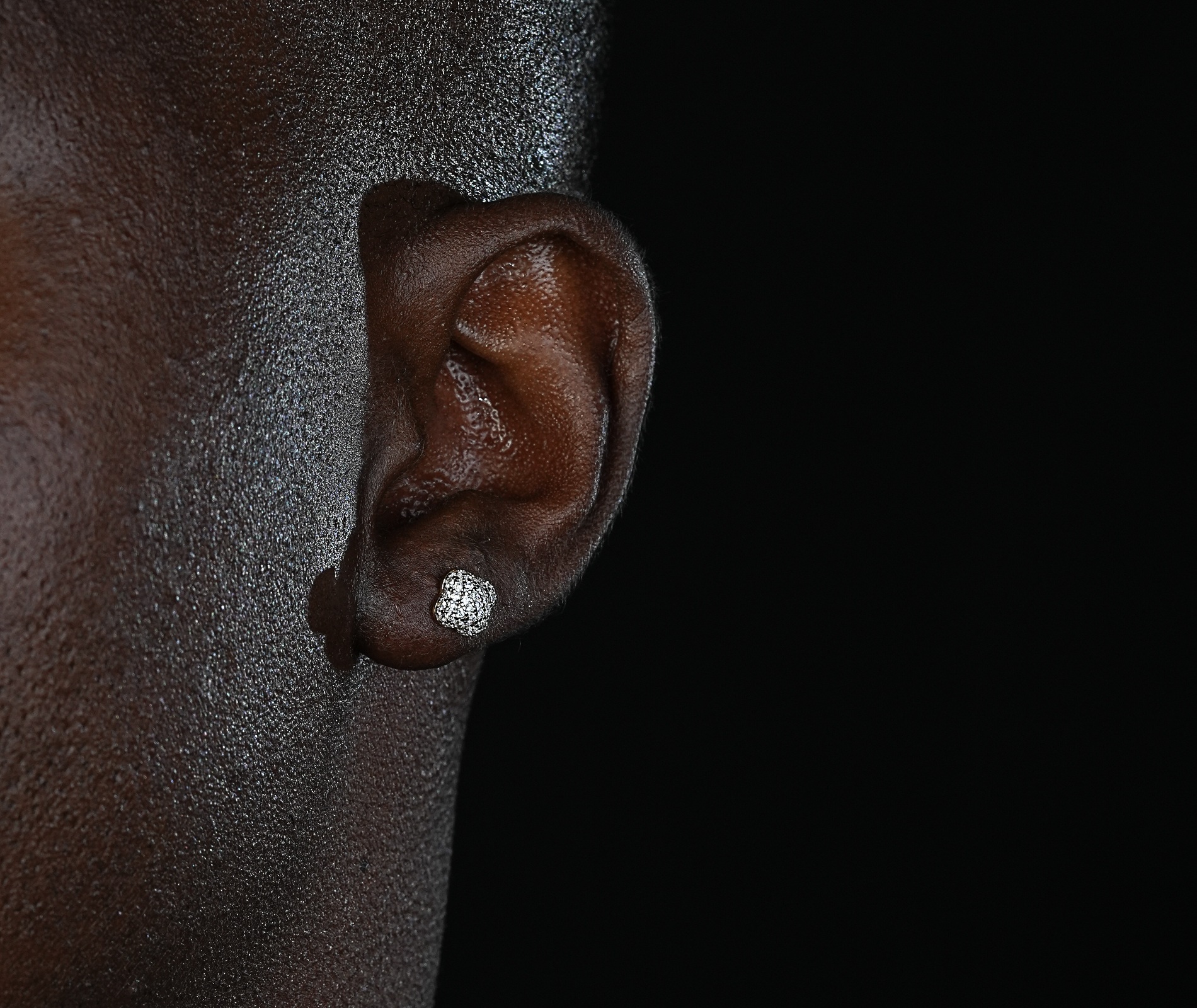 Shining Star Jewelry Micro Pave Zircon Hip Hop Men Iced Out Flower Stud Earrings