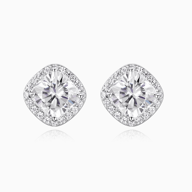 925 silver moissanite women's earrings