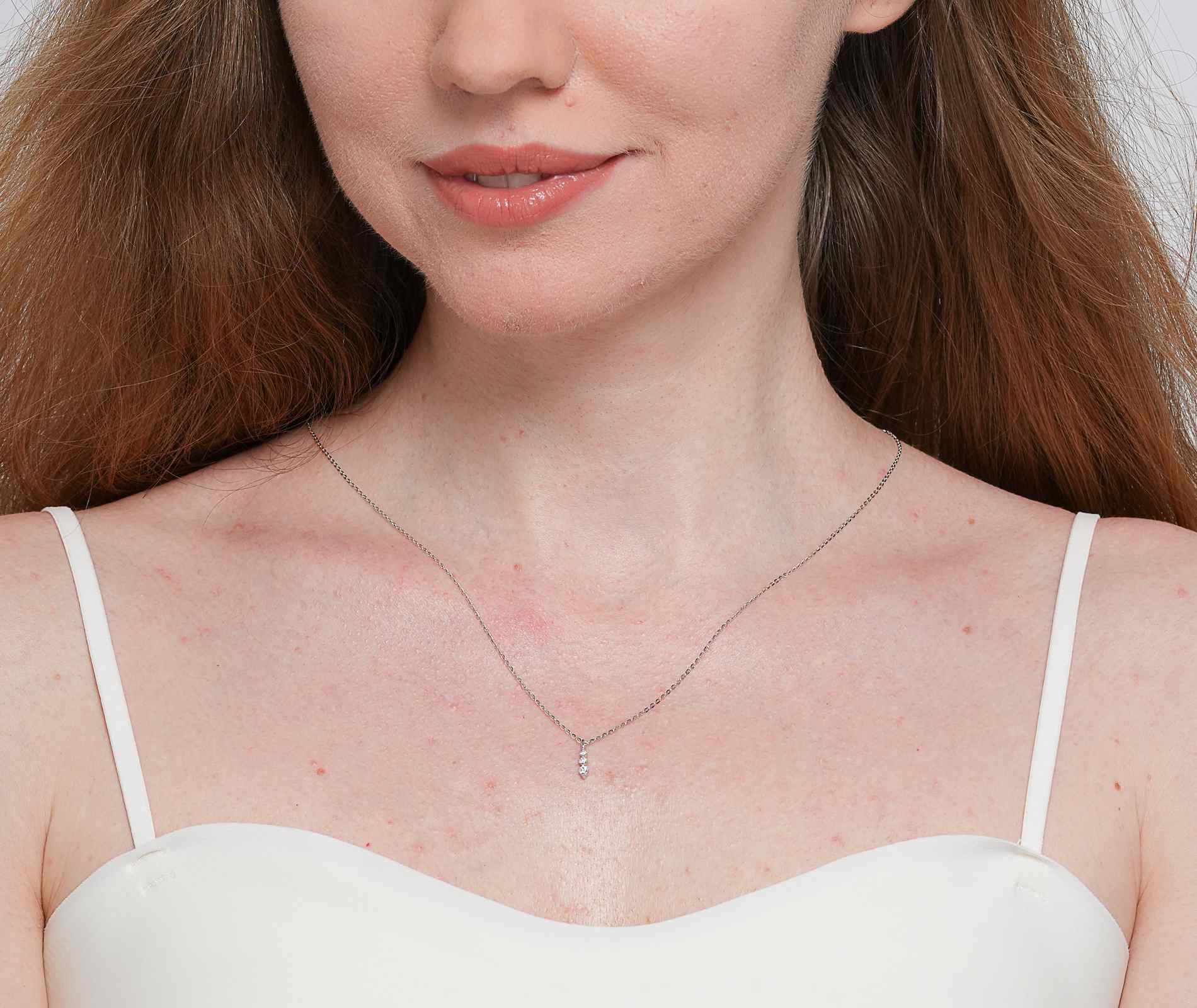 Shining Star Jewelry Women's Luxury Sparkling Moissanite Pendant Fine Necklace