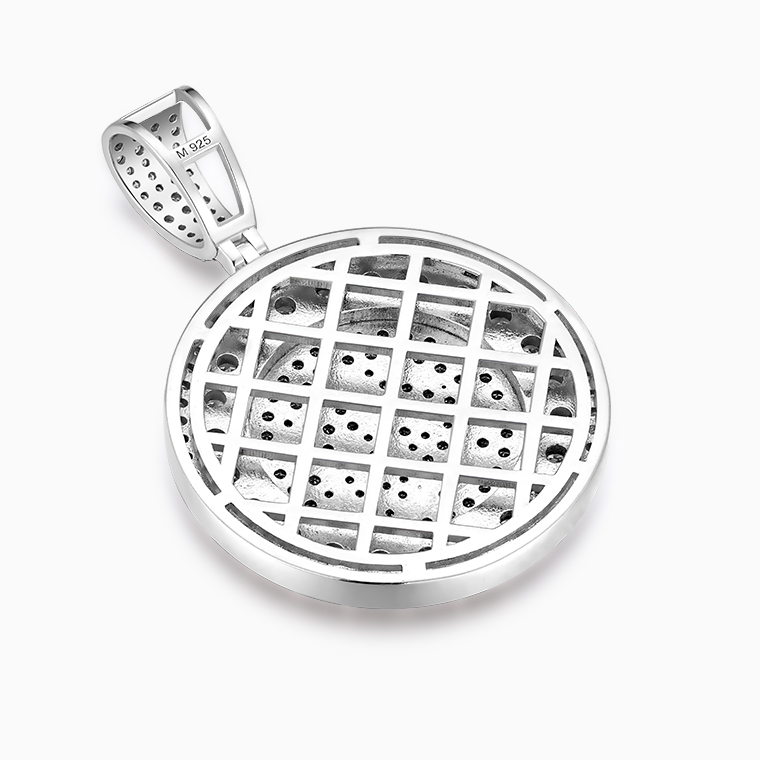 Shining Star Jewelry Hiphop Allah Luxury Zircon 925 Silver Pendants Jewelry